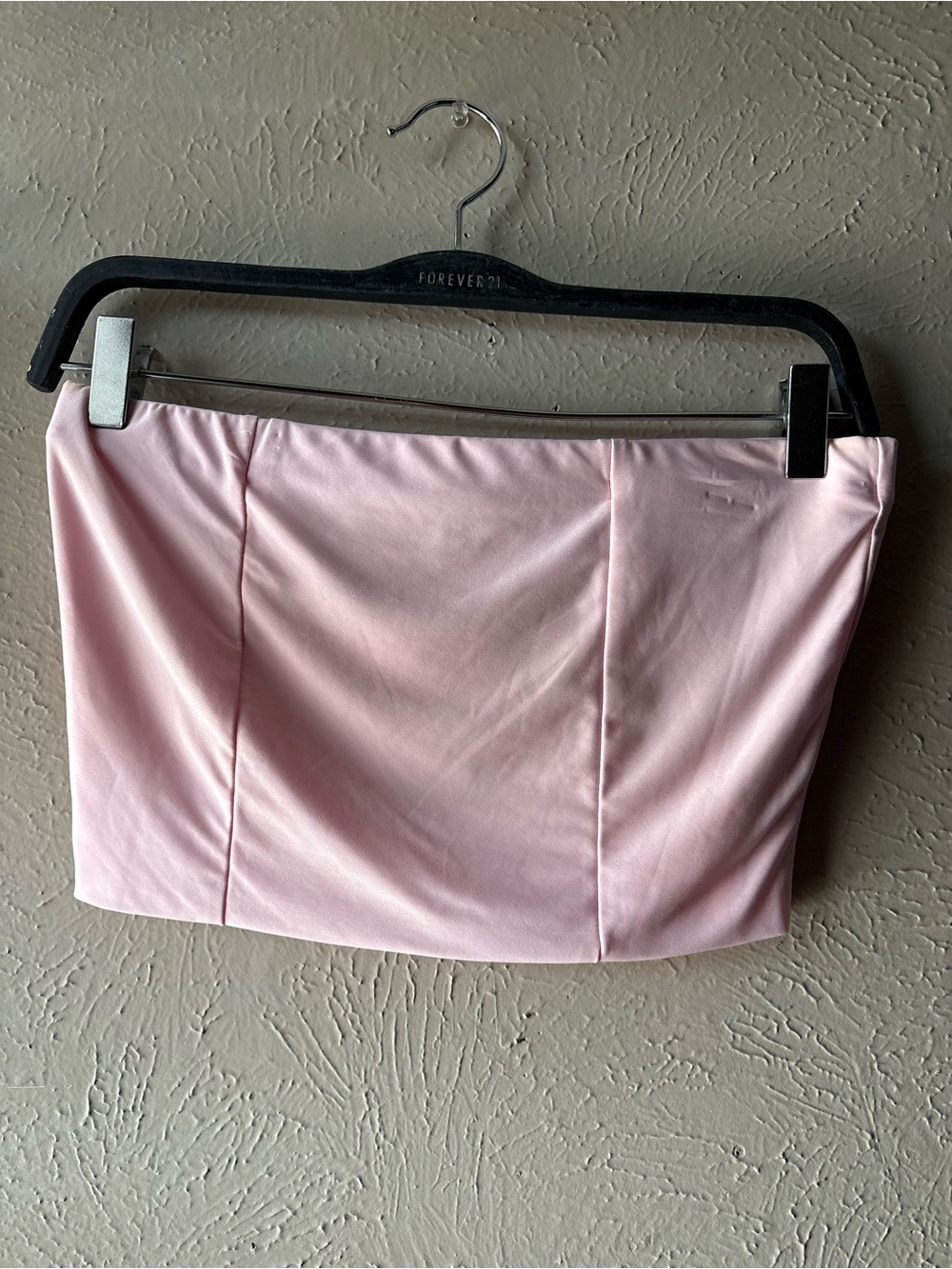 PrettyLittleThing Pale Pink Strapless Mini Skirt
